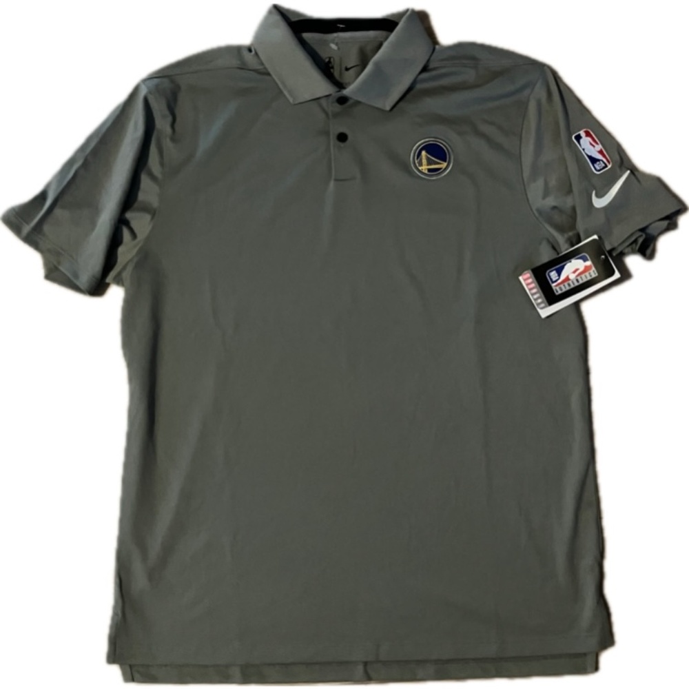 Nike NBA Authentics Golden State Warriors Dri-Fit Polo DA7780-002 (Grey/White)